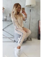 Láska béžový velúr set