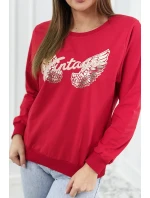 Mikina s červenou potlačou