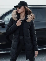 Dámska prešívaná bunda s kožušinou čierna FashionStreet TY4577
