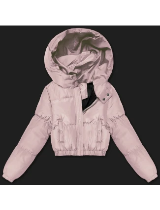 Krátka zimná bunda J Style svetlo ružová (5M3260-46) Krátka zimná bunda J Style svetlo ružová (5M3260-46)