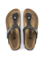 Birkenstock Gizeh NU Oiled Black Regular Oiled kožené žabky pre široké nohy (0845251)