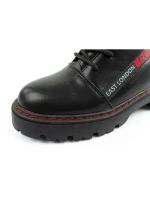 Lee Cooper dámske trapper topánky dámske zateplené kožené slingbacks čiernočervené dámske topánky