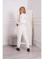 Velúrová súprava s kapucňou ecru