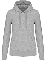 Kariban K 4028 Dámska ekologická mikina s kapucňou 20.4028 oxford grey