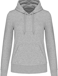 Kariban K 4028 Dámska ekologická mikina s kapucňou 20.4028 oxford grey