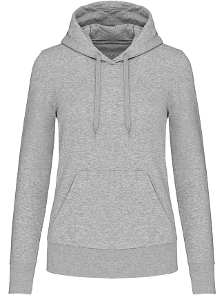 Kariban K 4028 Dámska ekologická mikina s kapucňou 20.4028 oxford grey