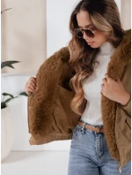 Dámska zimná bunda VESSADA krátka s kožušinou svetlohnedá FashionStreet TY5061 Dámska zimná bunda VESSADA krátka s kožušinou svetlohnedá FashionStreet TY5061