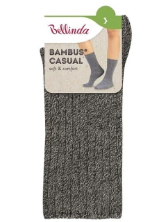 Zimné bambusové ponožky BAMBUS CASUAL SOCKS - BELLINDA - sivé