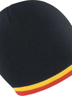 Result Headwear R 368X Pletená čiapka s kontrastnými pruhmi 28.368X čierna/žltá-červená