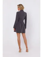 M749 Blejzrové šaty s opaskom - tmavo šedé