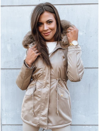 Dámska zimná bunda GODDESS beige FashionStreet TY3868