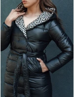 Dámsky prešívaný zimný kabát s kapucňou GRACE čierny FashionStreet TY4501