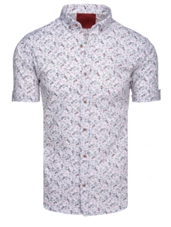 FashionStreet pánske biele tričko s krátkym rukávom KX1060
