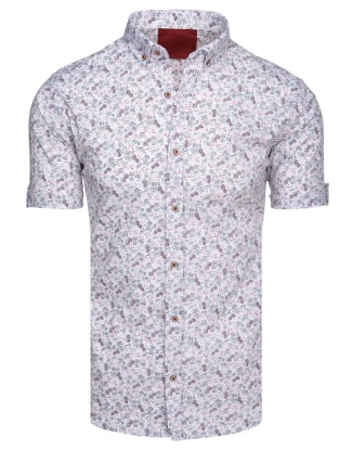 FashionStreet pánske biele tričko s krátkym rukávom KX1060 FashionStreet pánske biele tričko s krátkym rukávom KX1060