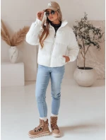 Dámska krátka zimná prešívaná bunda VIBEGIRL biela FashionStreet TY4947