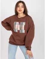 Mikina EM BL U617.95 tmavo hnedá