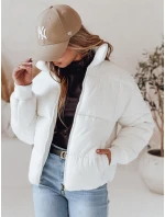 Dámska krátka zimná prešívaná bunda VIBEGIRL biela FashionStreet TY4947