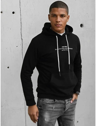 Pánska čierna mikina FashionStreet BX5458