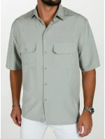 Pánske sivé tričko s krátkym rukávom FashionStreet KX1081