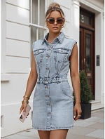 Priliehavé džínsové šaty modré FashionStreet EY2685