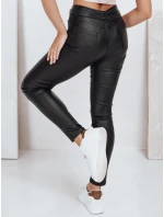 Dámske voskované skinny džínsy čierne FashionStreet UY2750