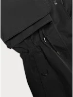 Dámska tenká parka s kapucňou BH Forever čierna (BH-2403)