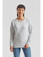 Fruit of the Loom Lady-Fit LW Raglan Sweat Dámska mikina s raglánovými rukávmi 16.2146 heather grey