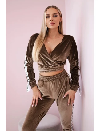 Súprava velúru Queen cappuccino