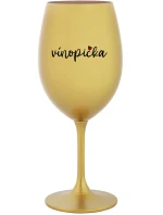 VÍNOPIČKA - zlatá sklenice na víno 350 ml