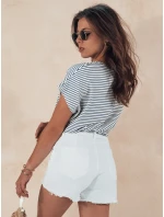Dámske džínsové šortky VERONA white FashionStreet SY0401