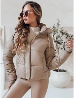 Dámska prešívaná zimná bunda SNOWLIKE s kapucňou svetlo béžová FashionStreet TY4931 Dámska prešívaná zimná bunda SNOWLIKE s kapucňou svetlo béžová FashionStreet TY4931