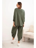 Bavlnená mikina + nohavice khaki