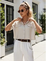 Dámske tričko GRITAN beige FashionStreet DY0431