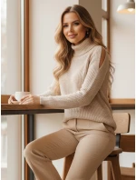 GOLFIVA dámsky sveter béžový FashionStreet MY2407