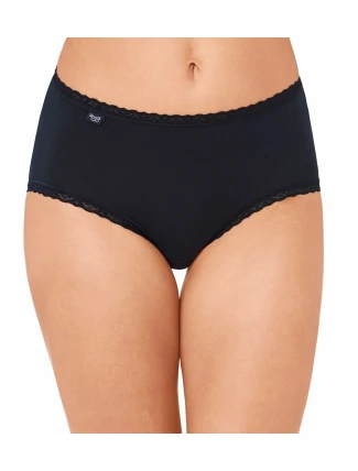 Dámske nohavičky Sloggi 24/7 Cotton Lace Midi čierne Dámske nohavičky Sloggi 24/7 Cotton Lace Midi čierne