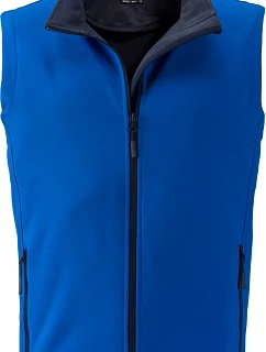 Daiber JN 1128 Pánska dvojvrstvová promo softshellová vesta 02.1128 nautic blue/navy