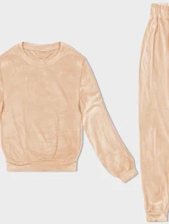 Dámska velúrová súprava v broskyňovej farbe (8C1173-150)