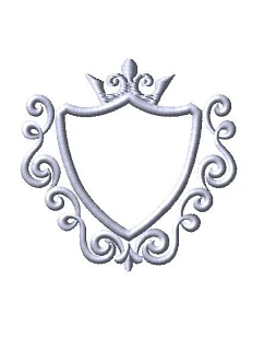 rám na výšivku monogramu erbu s korunou