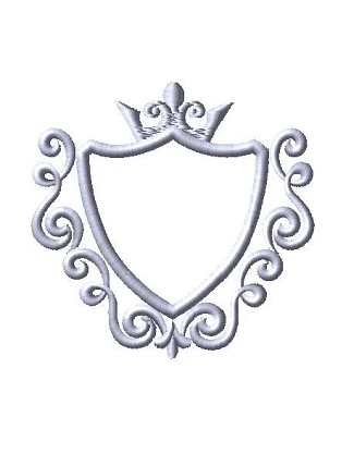 rám na výšivku monogramu erbu s korunou rám na výšivku monogramu erbu s korunou