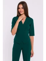 S377 Peplum overal - zelený S377 Peplum overal - zelený