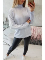 Polovičný sveter s rolákom modrý