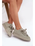 Ozdobené dámské tenisky zelené Calissea