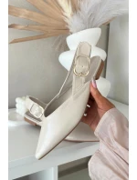 Lakované baleríny s přezkou béžové Rinalle