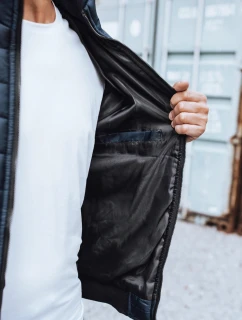 Pánska prechodná bunda prešívaná tmavomodrá FashionStreet TX2822z
