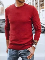 Pánsky klasický bordový sveter FashionStreet WX1933 Pánsky klasický bordový sveter FashionStreet WX1933