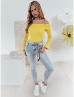Dámska blúzka s odhalenými ramenami SHOWIT žltá FashionStreet MY2425