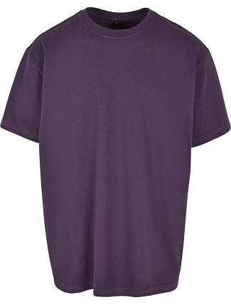 Build your Brand BY 102 Oversize tričko z hrubej bavlny 56.0102 purple night Build your Brand BY 102 Oversize tričko z hrubej bavlny 56.0102 purple night