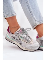 Sneakersy Buty Sportowe Damskie D.Franklin DFSH378006 Srebrne