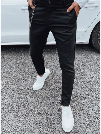 Pánske čierne nohavice FashionStreet UX4380