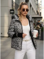 Dámska prechodná bunda s leopardím vzorom biela FashionStreet TY5548